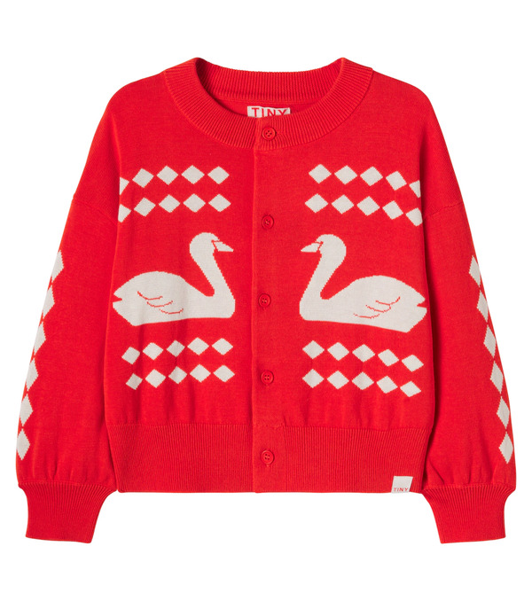  Tinycottons Tinycottons Swans Argyle Cotton Cardigan 