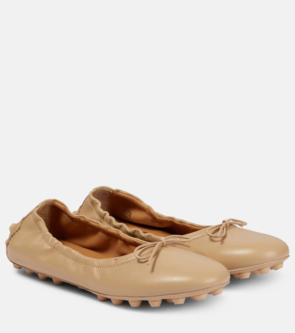  Tod's Tod's Bubble Leather Ballet Flats 