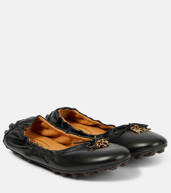 Tod's Tod's Gommino Leather Ballet Flats 