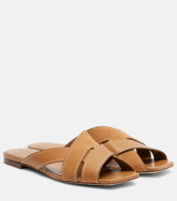  Tod's Tod's Leather Slides 