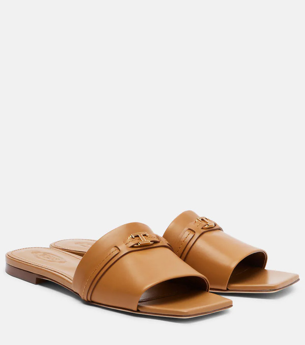  Tod's Tod's Leather Slides 
