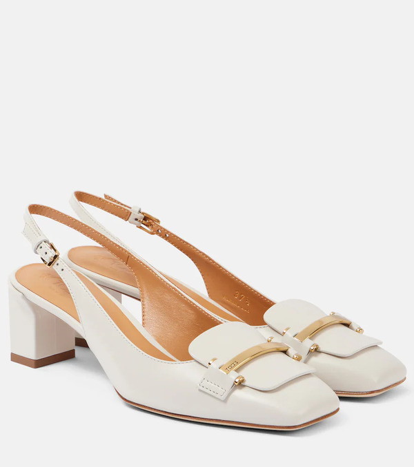  Tod's Tod's Leather Slingback Pumps 