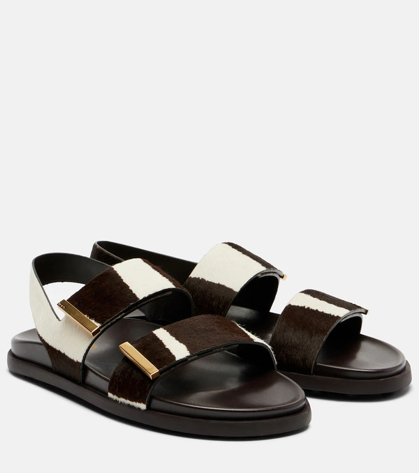  Tod's Tod's Printed Calf Hair Sandals 