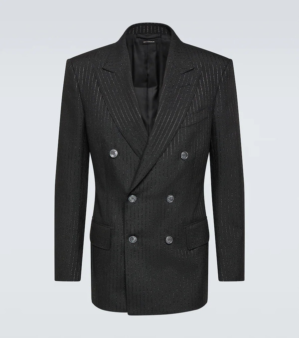 Tom Ford Tom Ford Atticus Striped Mohair-blend Jacquard Blazer 