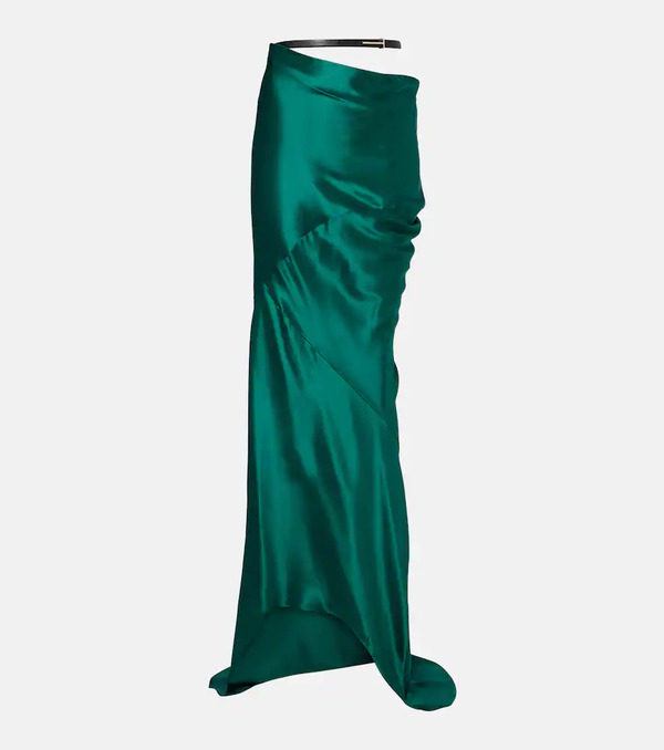 Tom Ford Tom Ford Belted Silk Satin Maxi Skirt 