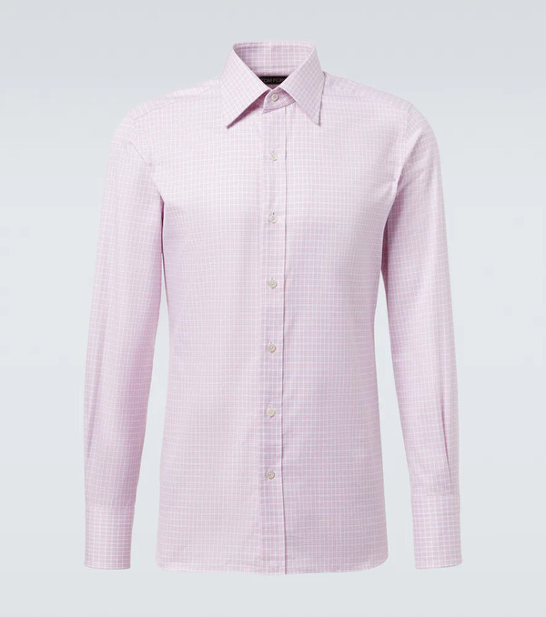  Tom Ford Tom Ford Checked Cotton Poplin Shirt 