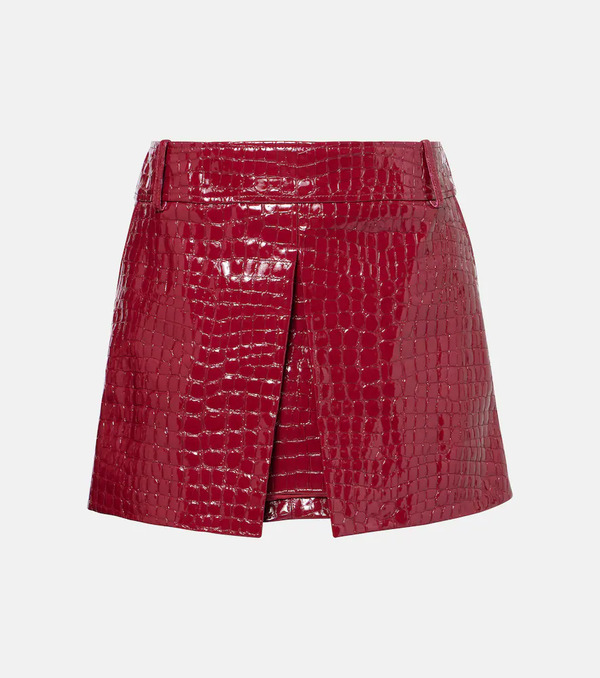  Tom Ford Tom Ford Croc-effect Leather Miniskirt 