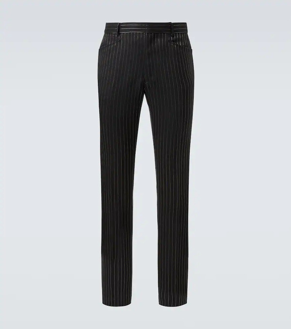  Tom Ford Tom Ford Dylan Striped Wool And Silk Suit Pants 
