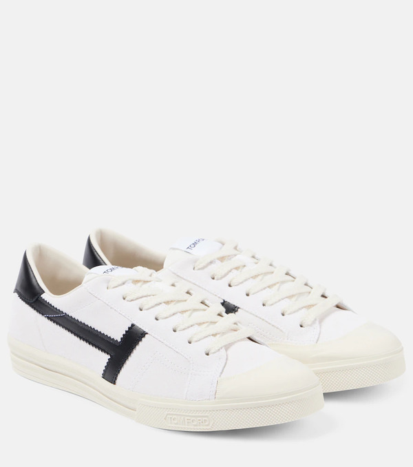  Tom Ford Tom Ford Logo Leather Sneakers 