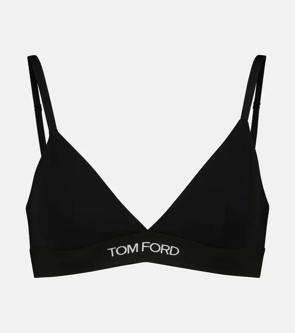  Tom Ford Tom Ford Logo Stretch-jersey Triangle Bra 