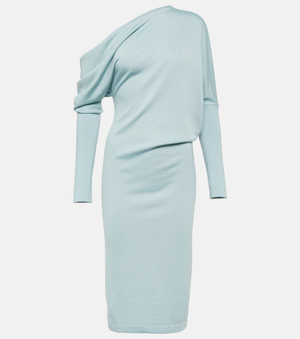  Tom Ford Tom Ford Off-shoulder Cashmere-blend Midi Dress 