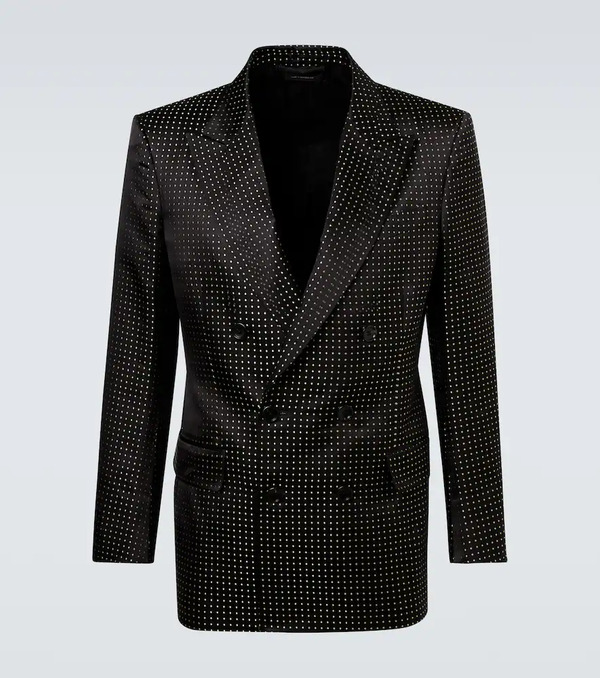  Tom Ford Tom Ford Polka-dot Silk Satin Suit Jacket 