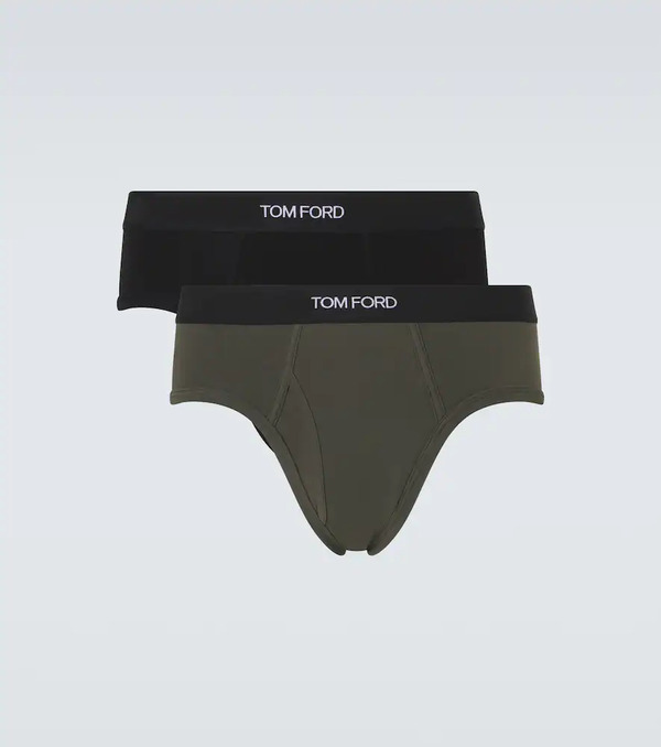 Tom Ford Tom Ford Set Of 2 Cotton-blend Briefs 