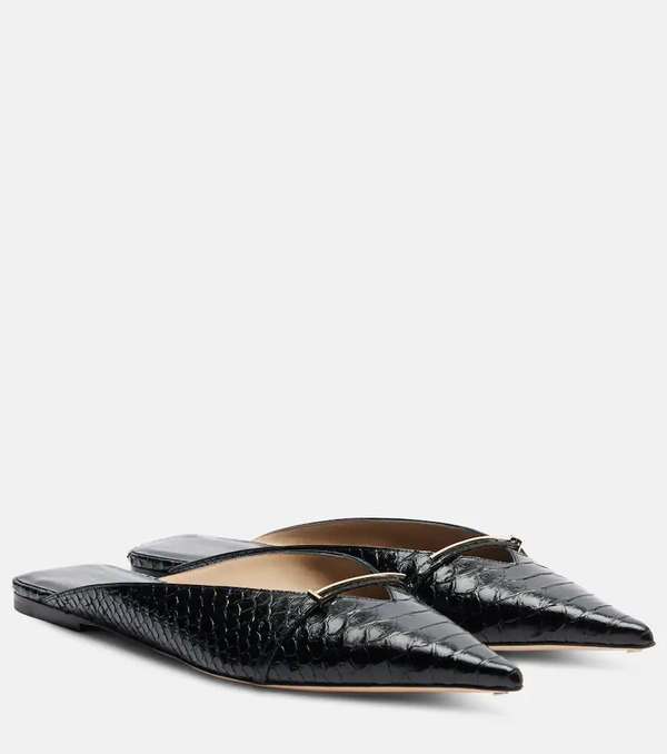  Tom Ford Tom Ford T Icon Croc-effect Leather Sandals 