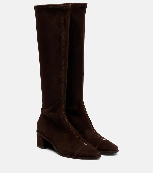  Tory Burch Tory Burch Cap-toe 55 Suede Knee-high Boots 