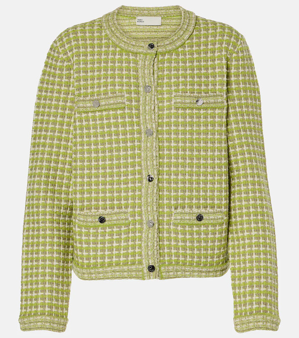  Tory Burch Tory Burch Knitted Checked Jacket 