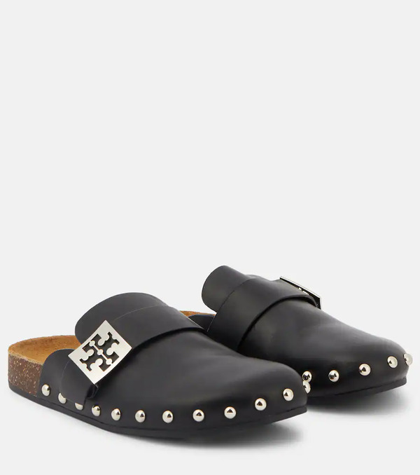  Tory Burch Tory Burch Mellow Studded Leather Slippers 