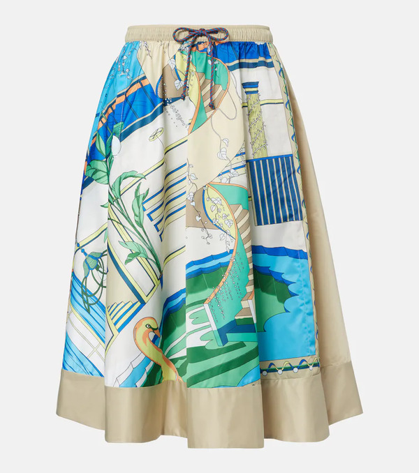  Tory Burch Tory Burch Printed Midi Skirt 