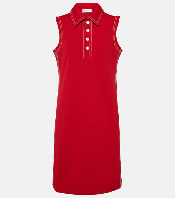  Tory Sport Tory Sport Contrast Stitch Polo Minidress 