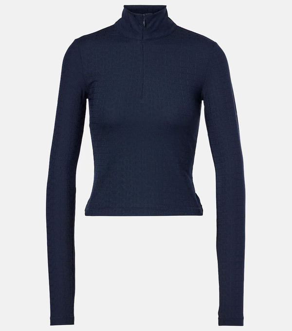  Tory Sport Tory Sport Cropped Jacquard Top 