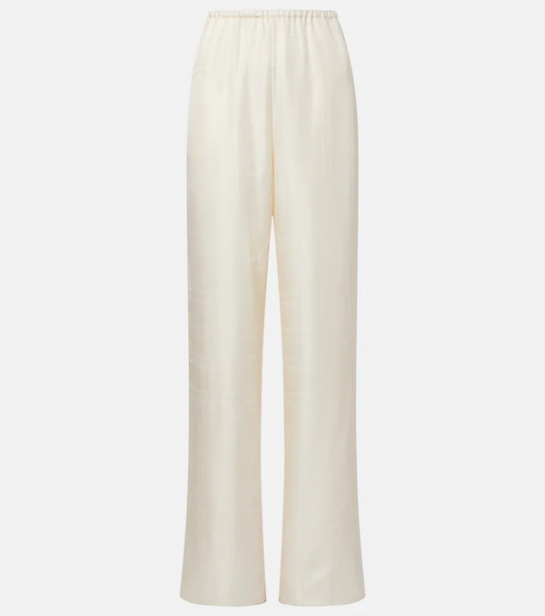  Toteme Toteme Embroidered Silk Satin Pajama Pants 