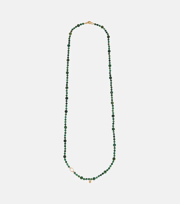  Toteme Toteme Inifinity Beaded Necklace With Jade 