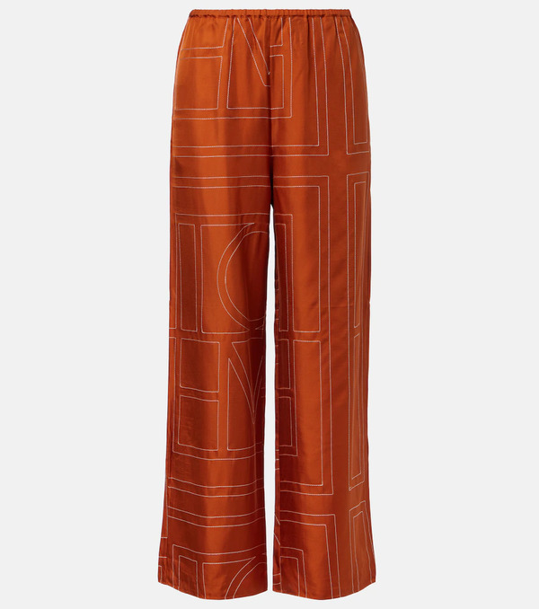  Toteme Toteme Monogram Silk Twill Pajama Pants 