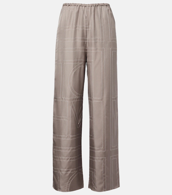  Toteme Toteme Monogram Silk Twill Pajama Pants 