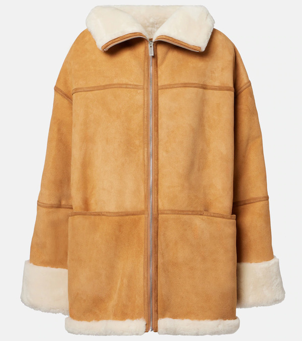  Toteme Toteme Signature Shearling-lined Suede Jacket 