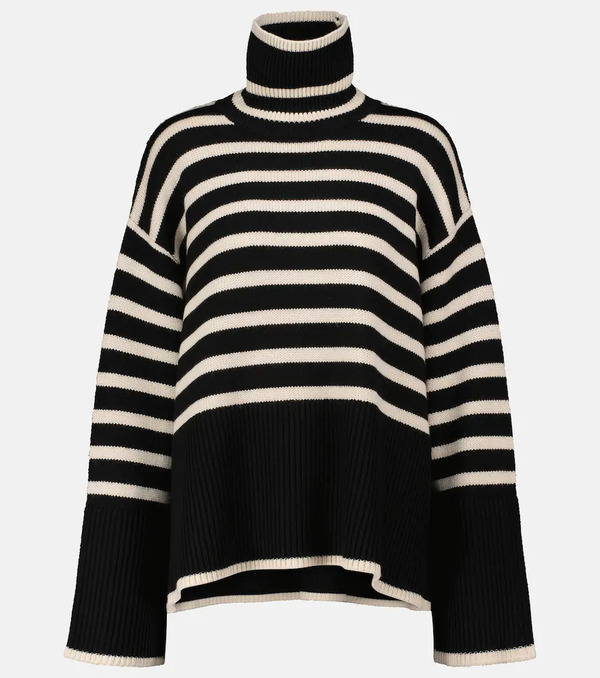  Toteme Toteme Striped Turtleneck Wool-blend Sweater 