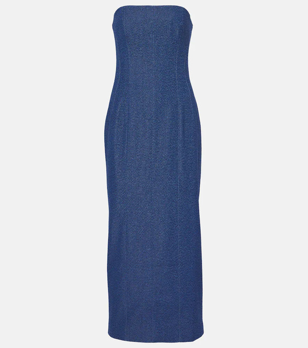  Tove Tove Alba Strapless Denim Midi Dress 