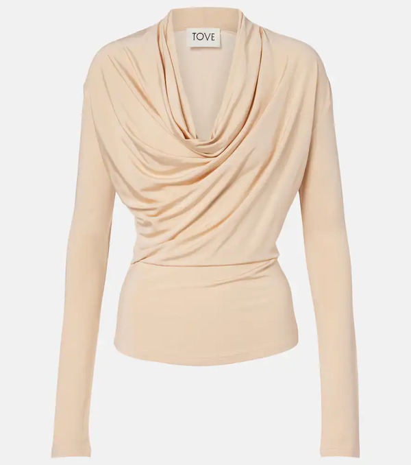  Tove Tove Fina Draped Jersey Top 