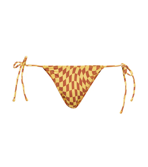  Tropic Of C Tropic Of C Praia Checked Self-tie Bikini Bottoms 