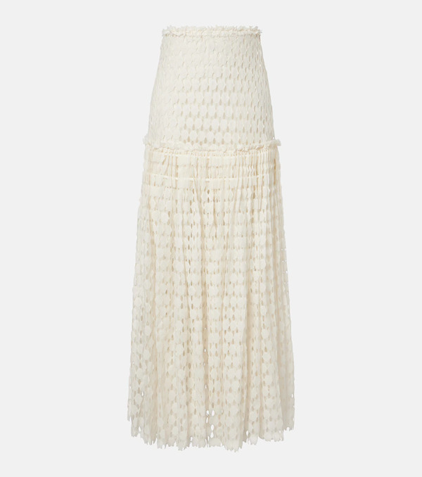  Ulla Johnson Ulla Johnson Aris Cotton-blend Lace Maxi Skirt 
