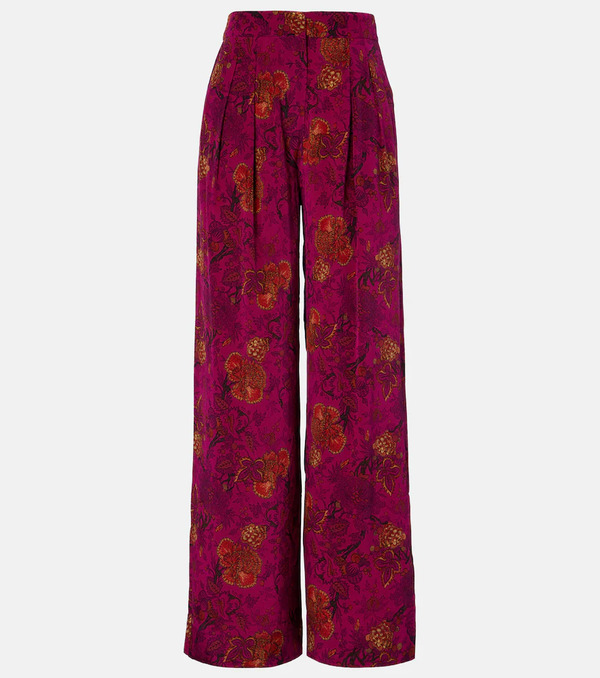  Ulla Johnson Ulla Johnson Aviva Silk Crãªpe De Chine Wide-leg Pants 