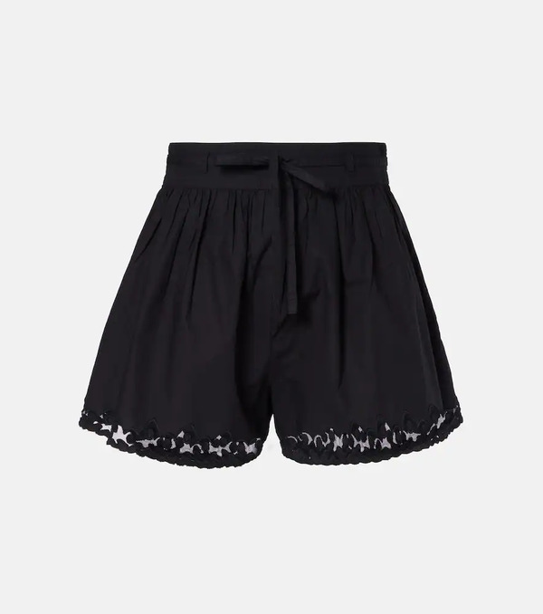  Ulla Johnson Ulla Johnson Elowen Embroidered Cotton Poplin Shorts 