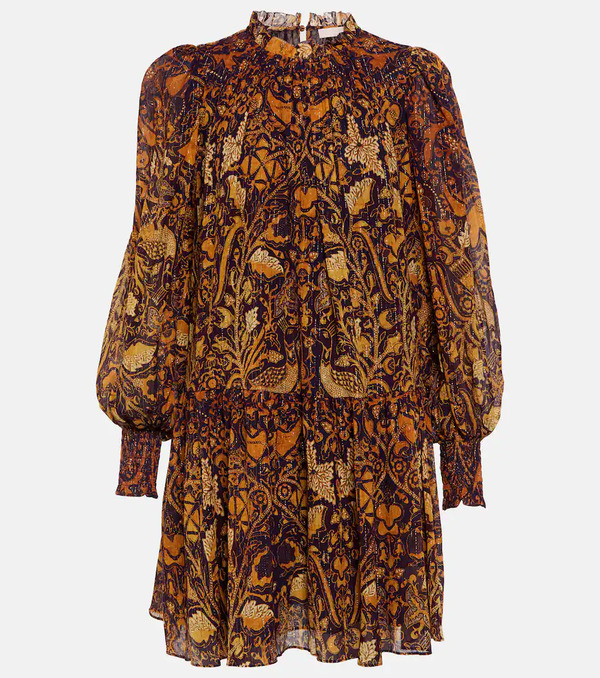  Ulla Johnson Ulla Johnson Maja Printed Chiffon Minidress 