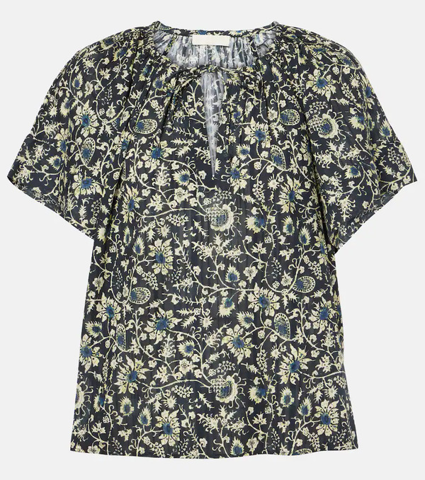  Ulla Johnson Ulla Johnson Sena Printed Cotton-blend Top 