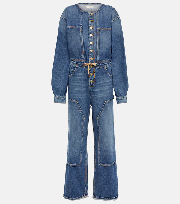  Ulla Johnson Ulla Johnson Stevie Wide-leg Denim Jumpsuit 