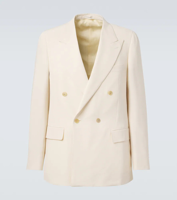  Umit Benan Umit Benan Pietro Silk And Cotton-blend Suit Jacket 