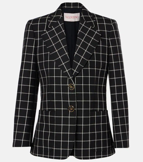  Valentino Valentino Checked Wool Jacket 