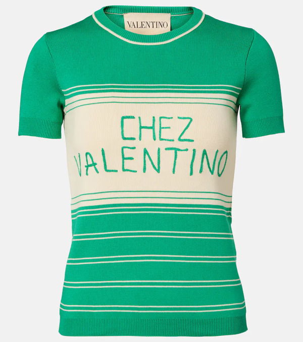  Valentino Valentino Chez Valentino Striped Cotton Top 