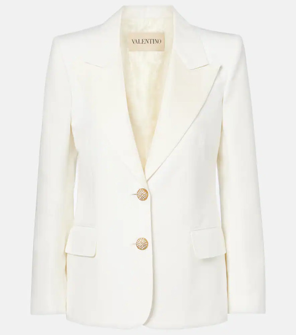  Valentino Valentino Cotton And Linen Blazer 