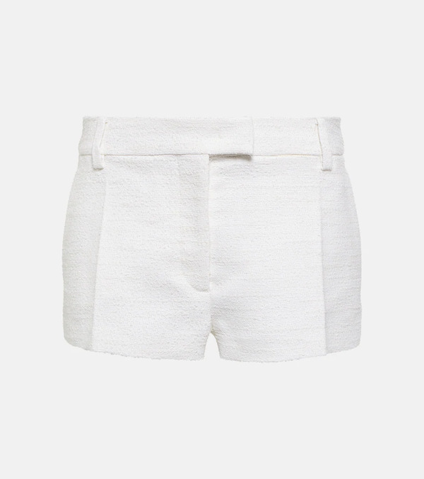 Valentino Valentino Cotton And Wool Tweed Shorts 