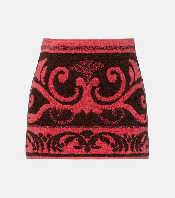  Valentino Valentino Cotton Terry Jacquard Miniskirt 