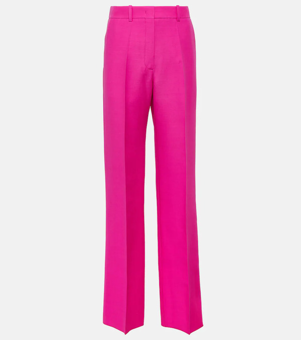  Valentino Valentino Crãªpe Couture Wool Wide-leg Pants 