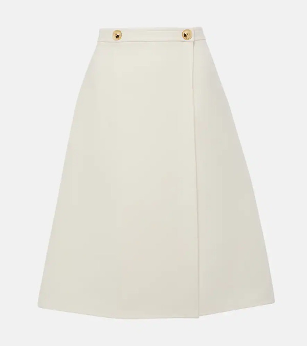  Valentino Valentino Crepe Couture Midi Skirt 