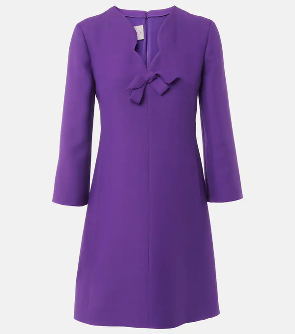  Valentino Valentino Crepe Couture Scalloped Minidress 