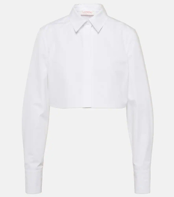  Valentino Valentino Cropped Cotton Poplin Shirt 