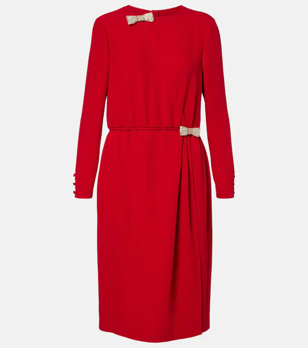  Valentino Valentino Embellished Silk Midi Dress 